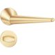 UNICA ajtókilincs kerek rozettás R SLIM vékony szatén sárgaréz - CORONA PREMIUM WC