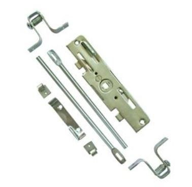 Bascule Lock Set (2 Bar Locks Natural + Lock + Galvanized Counterpiece)