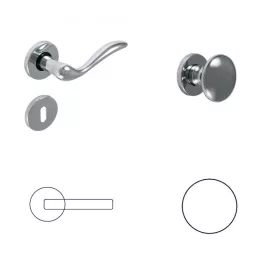 Molli Hell Chrome PZ Knopf/Türknauf