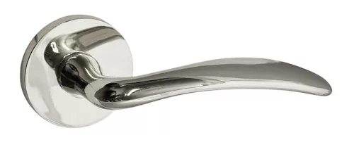 Olivová okrúhla rozeta Svetlá chrómová rukoväť na hornej rozete