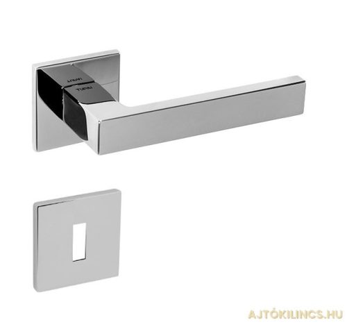 Square rosette Bright chrome WC