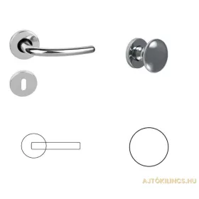   Claudia Kreisförmige Rosette Türknauf Hell Chrome PZ Knopf/Türknauf