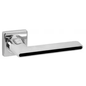   Rozetă pătrată Ontario Crom strălucitor cu inserție negru strălucitor BB