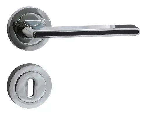 Crom strălucitor rotund Ontario cu inserție neagră strălucitoare BB