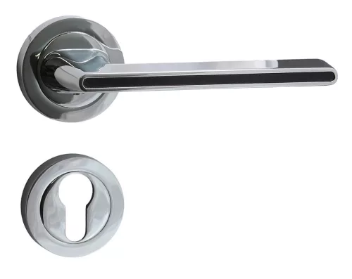 Crom strălucitor rotund Ontario cu inserție neagră strălucitoare PZ