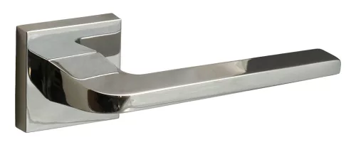 Rozetă pătrată London (Flake) Crom strălucitor Numai mâner pe rozeta superioară