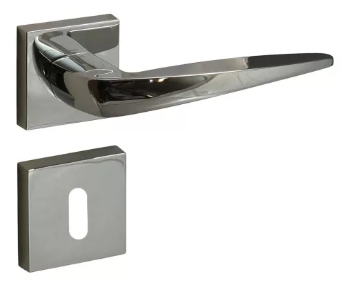 Rozetă pătrată Foglia Crom strălucitor BB