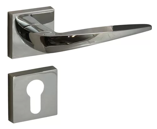 Rozetă pătrată Foglia Crom strălucitor PZ