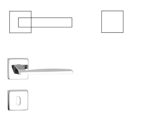 Modena (light) Crom lucios PZ Buton/Maner