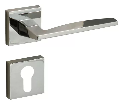 Modena (luminoasă) Rozetă pătrată Crom strălucitor PZ