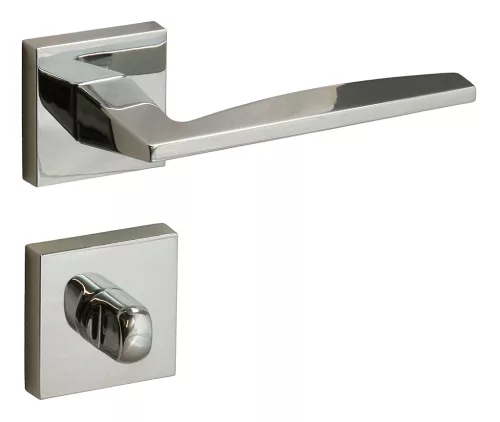 Modena (luminoasă) Rozetă pătrată WC crom strălucitor