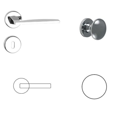 Modena Bright chrome PZ Button/Handle