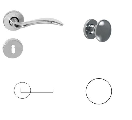 Rafalla biztonsági Bright chrome WC Button/Handle