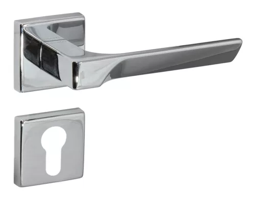 Flash Rozetă pătrată italiană Crom strălucitor PZ