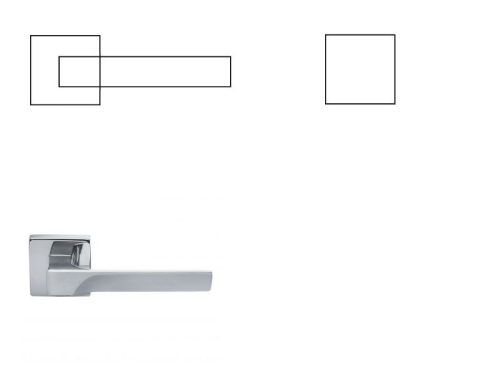 Flash Italienisch quadratischer WC Knopf/Türknauf aus poliertem Chrom