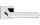 Glamour Square rosette Bright chrome Only handle on top rosette