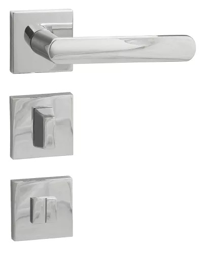 Rozetă Glamour Pătrată WC crom strălucitor