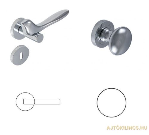 Birdy "G01" Bright chrome WC Button/Handle