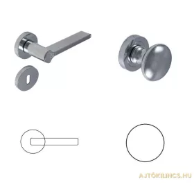 Art Deco „G03“ BB Knopf/Türknauf aus hellem Chrom