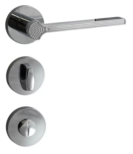 Rozetă rotundă Art Deco „G03” WC crom strălucitor