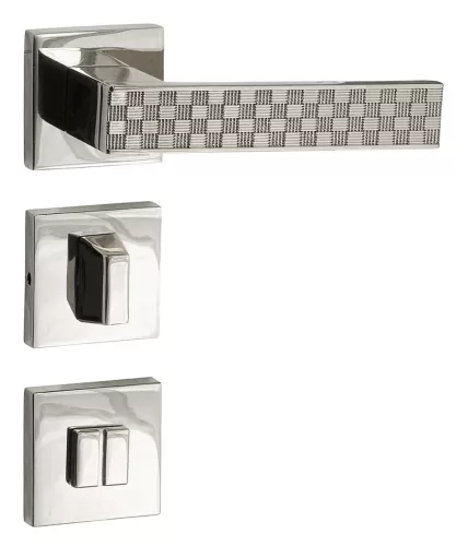 Sah "G13" Rozetă pătrată WC crom strălucitor