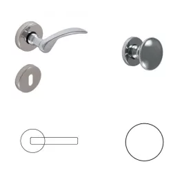 Ida Hell Chrome PZ Knopf/Knopf