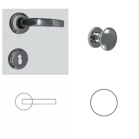Márton Rosette Hell Chrome PZ Knopf/Knopf