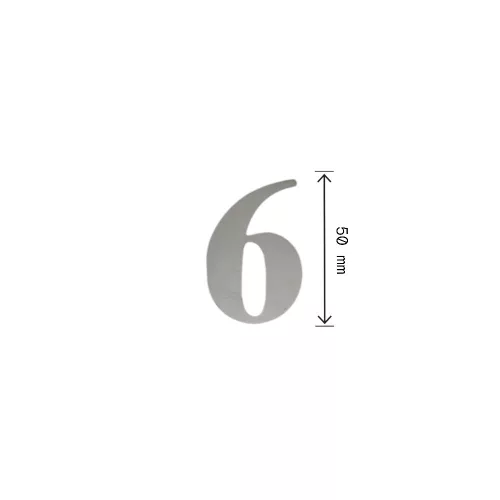 Laser cut Room number 6/9 Bright Chrome