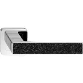   DECO ajtókilincs kerek felület króm + GLAMOUR betét fekete kristályok BB