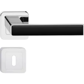   DECO ajtóajtókilincs kerek rozettás króm + fényes fekete BB