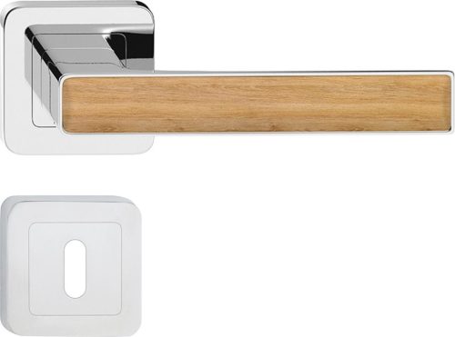 DECO ajtókilincs kerek rozettás króm + aranytölgy BB