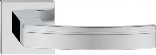 BARCELONA ajtóajtókilincs szögletes K-rozettás fényes króm Csak kilincs felső rozettán