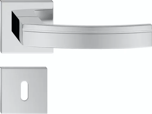 BARCELONA ajtóajtókilincs szögletes K-rozettás fényes króm BB