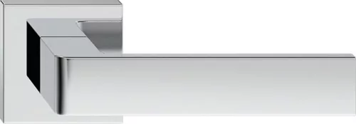 RUMBA ajtóajtókilincs szögletes K-rozettás fényes króm Csak kilincs felső rozettán
