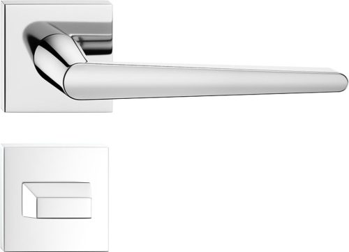 ARROW ajtóajtókilincs szögletes Q-rozettás fényes króm - CORONA PREMIUM WC