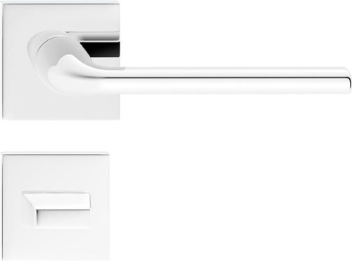 BELLA ajtóajtókilincs szögletes rozettás Q SLIM vékony fényes króm WC