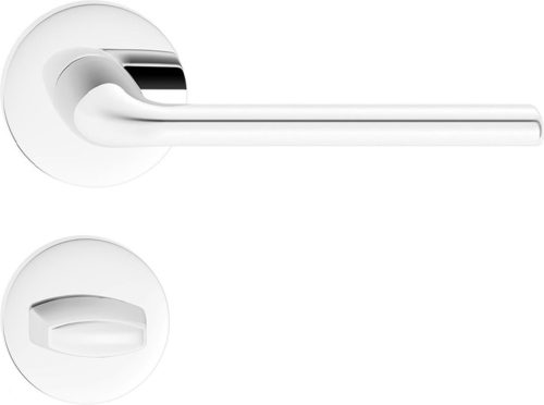 BELLA ajtóajtókilincs kerek rozettás R SLIM vékony fényes króm WC
