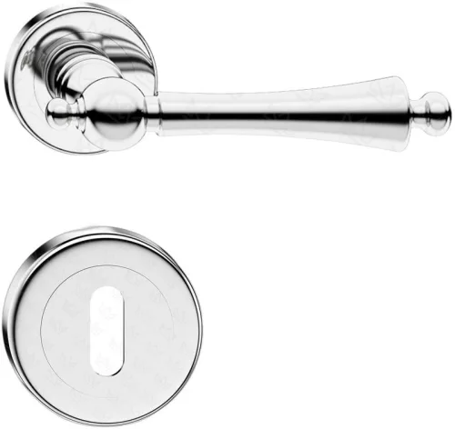 CENTURY ajtókilincs kerek rozettás R CLASSIC fényes króm - CORONA PREMIUM BB