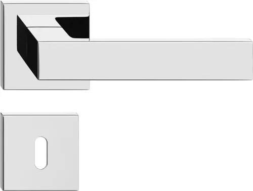 CUBE ajtóajtókilincs szögletes rozettás fényes króm BB