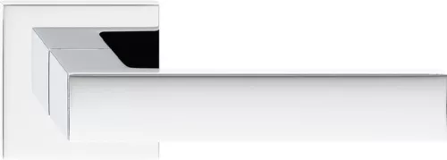 CUBE ajtóajtókilincs szögletes rozettás Q SLIM vékony fényes króm Csak kilincs felső rozettán