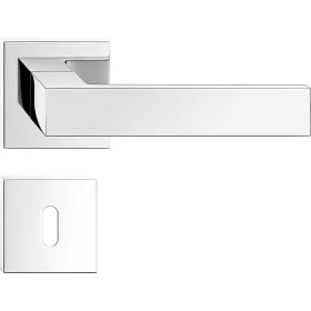   FOCUS ajtókilincs szögletes rozettás fényes króm - CORONA PREMIUM BB