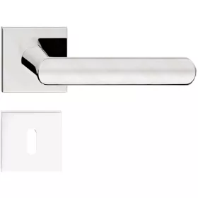   LUNA ajtóajtókilincs szögletes rozettás Q SLIM vékony fényes króm BB