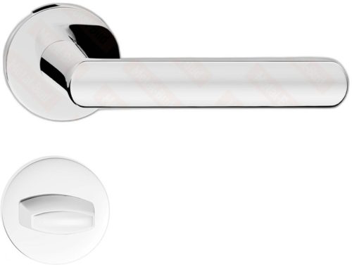 LUNA ajtóajtókilincs kerek rozettás R SLIM vékony fényes króm WC