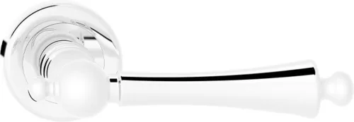 OLIVIA R ajtókilincs klasszikus rozettás fényes króm Csak kilincs felső rozettán