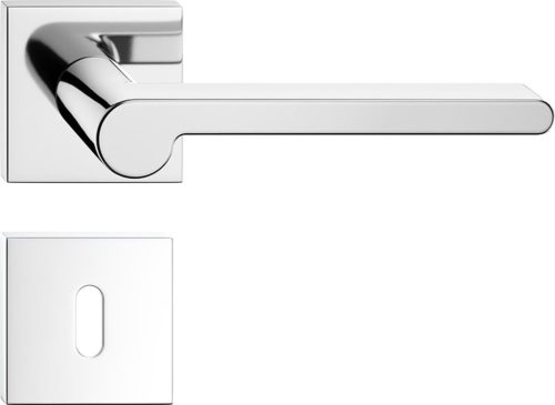 PANDORA ajtóajtókilincs szögletes Q jelzéssel fényes króm - CORONA PREMIUM BB