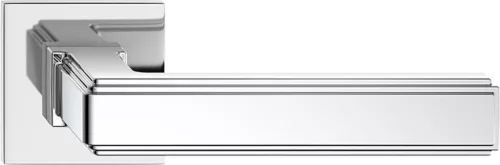 ROYAL ajtóajtókilincs szögletes rozettás Q SLIM fényes króm - CORONA PREMIUM Csak kilincs felső roz