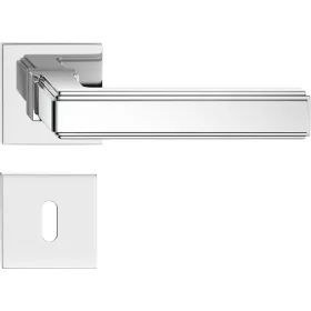   ROYAL ajtóajtókilincs szögletes rozettás Q SLIM fényes króm - CORONA PREMIUM BB