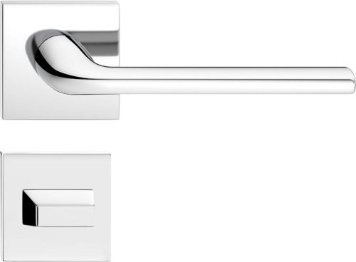 SCANDI ajtóajtókilincs szögletes rozettás Q SLIM vékony fényes króm - CORONA PREMIUM WC