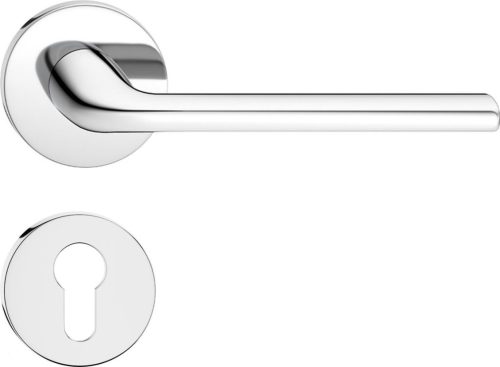 SCANDI ajtókilincs kerek rozettás R SLIM vékony fényes króm - CORONA PREMIUM PZ