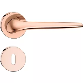   SOFT ajtókilincs kerek rozettás R rozéarany PVD - CORONA PREMIUM BB